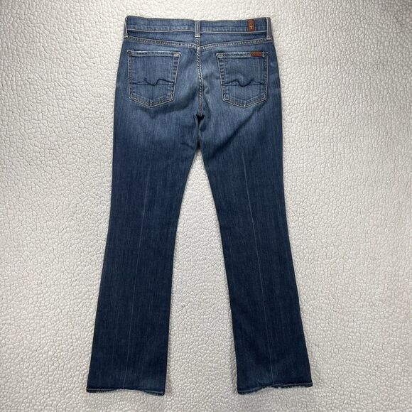 7 For All Mankind Bootcut Jeans Women’s Size 29 (30x33) Blue Boho Western Rodeo - Picture 3 of 14